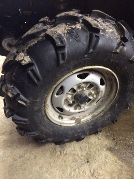 Itp mudlites on Honda rancher rims