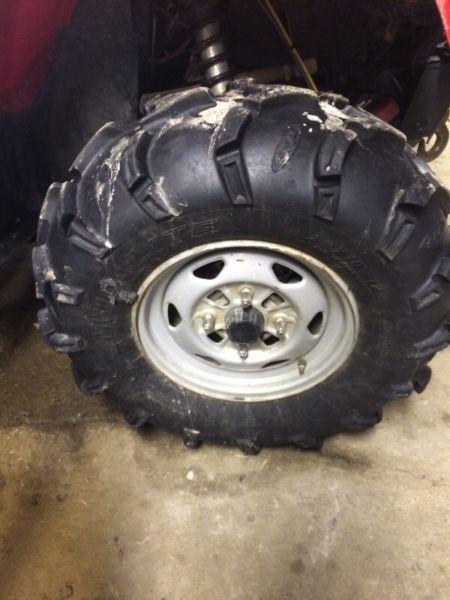 Itp mudlites on Honda rancher rims