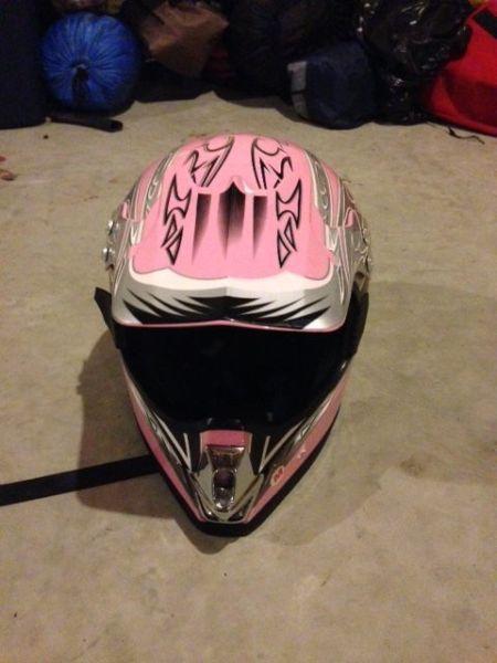 Pink Motorccle Helmet-New!
