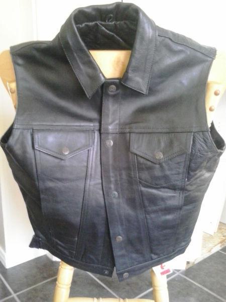 Leather vest brand new