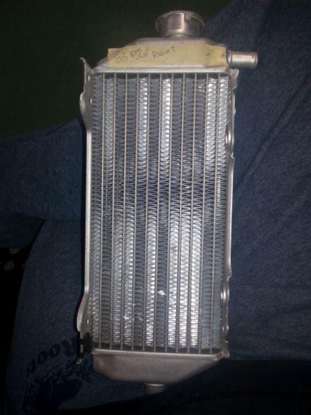 2003 rm125 right side radiator