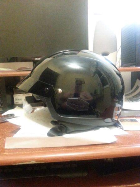 HJC IS-Cruiser Solid Black Half Helmet Size LARGE