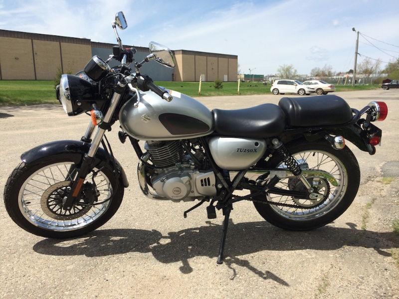 2015 Silver Suzuki TU250X