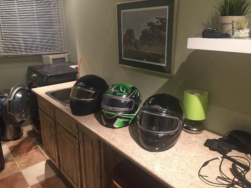 3 snowmobile helmets for sale