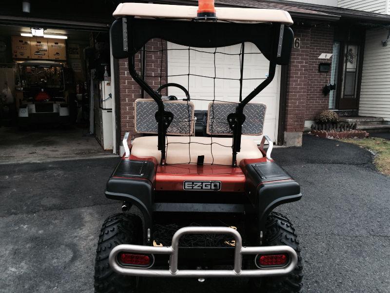 Side by Side Ezgo golf cart on a 500cc Atv 4X4 Custom Build