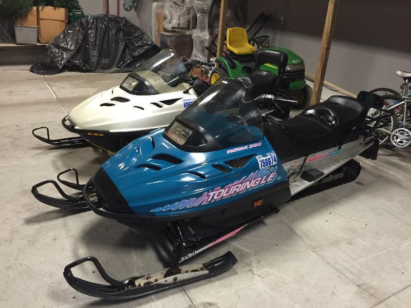 1998 and 1996 skidoo touring 2 up package deal
