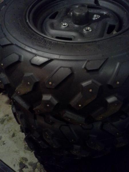ATV rims and studed tires