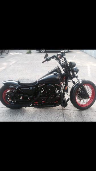 Harley bobber satin black