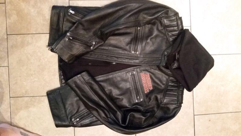 Harley Burning Skull 3in1 Leather Jacket