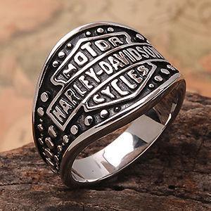 Mens Harley- Davidson Ring, w/ Rivet design, size 11