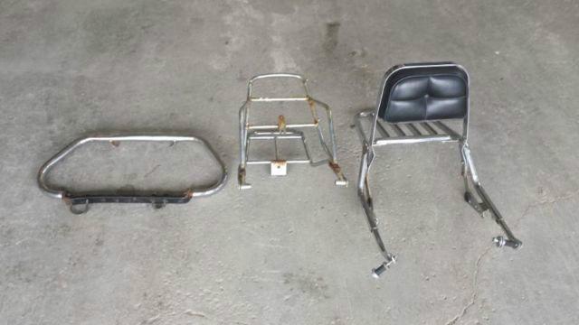 1-luggage-carrier and 1 engine guard, backrest sold