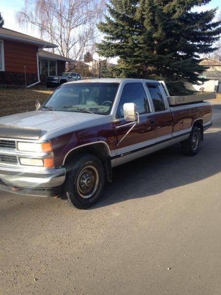 Chevy 2500 with sled deck