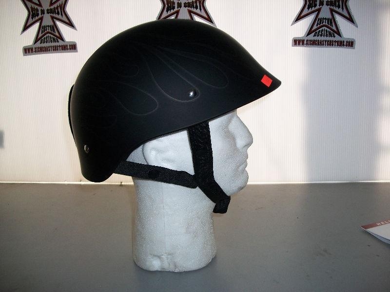 TORC Flat Black, Night Flame Design, Cruiser Helmet