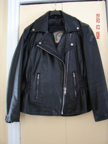 Ladies Leather Motorcycle Jacket