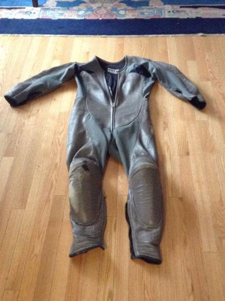 Njk Diablo custom leathers leather suit one piece