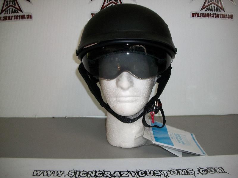 KOAS Matt Black (Retractable Sun Lens) Beanie Helmet - X-Smalll