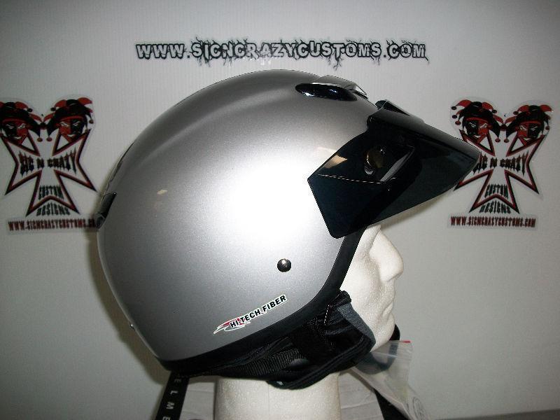 ZEUS Gloss Silver, Half Helmet