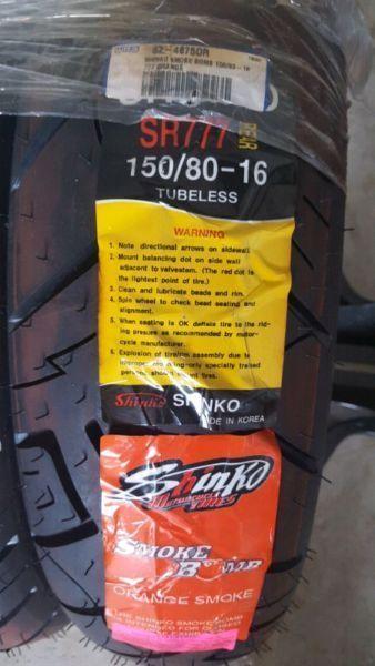 Motorcycle tire 150/80/16