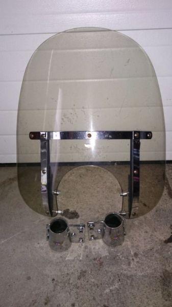 Motorcycle windshield with mounts asking $125