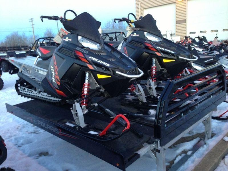 2 Polaris RMK PRO RMK 800 and POLARIS SLED DECK at 0%