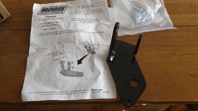 Moose trailer hitch for 2006-2010 Yamaha Grizzly or Woverine