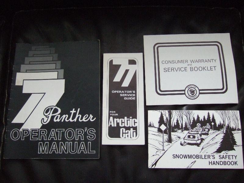 1977 ARCTIC CAT PANTHER MANUALS