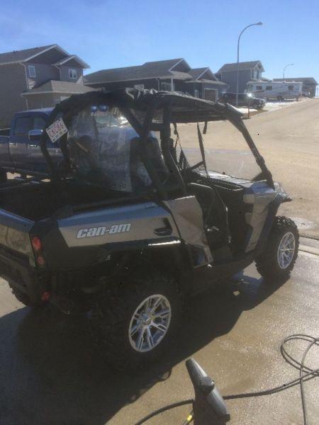 Low Kms like new Canam commander on trade for truck or 17k