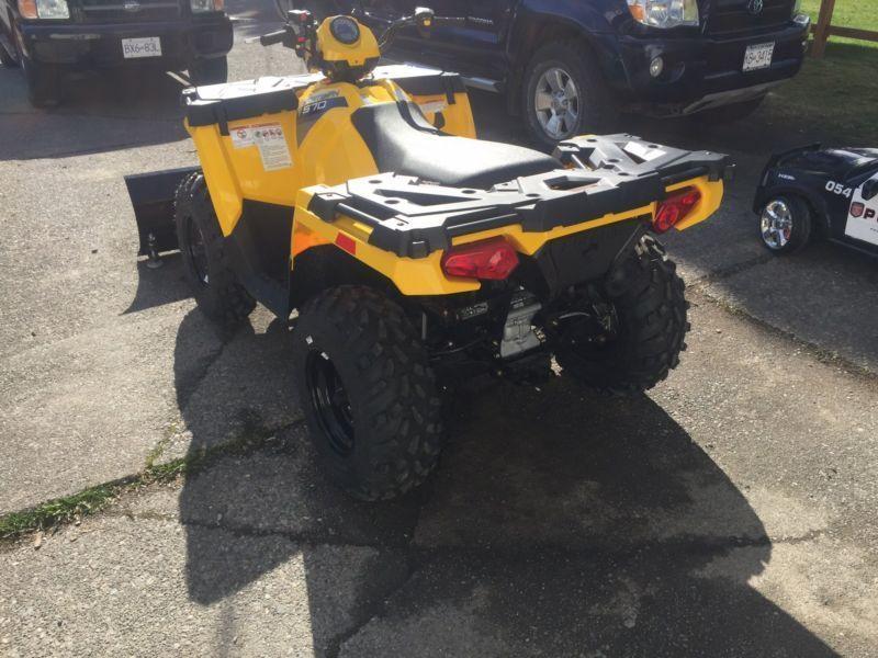 2016 Polaris Sportsman 570 ATV with winch and plow package
