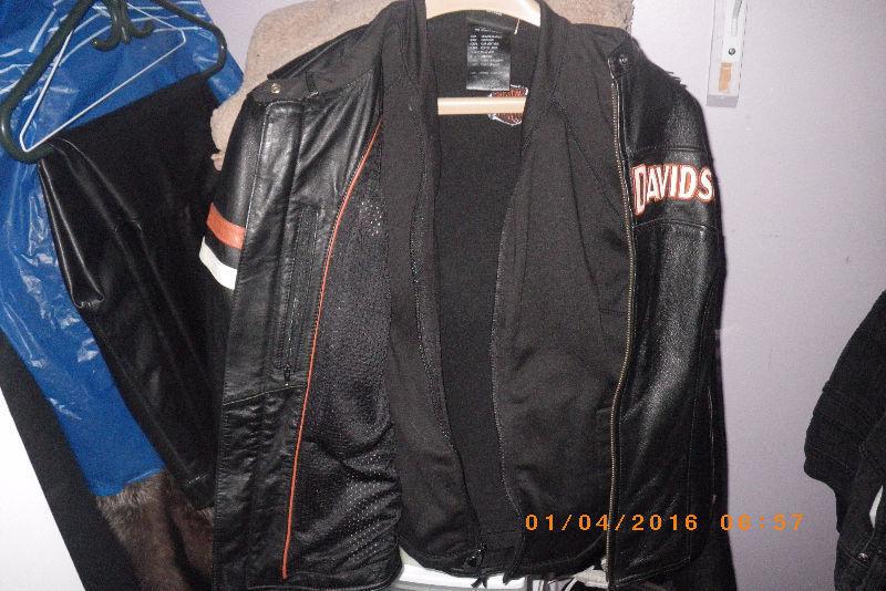 HARLEY DAVIDSON MANTEAU DE CUIR LARGE ORIGINAL