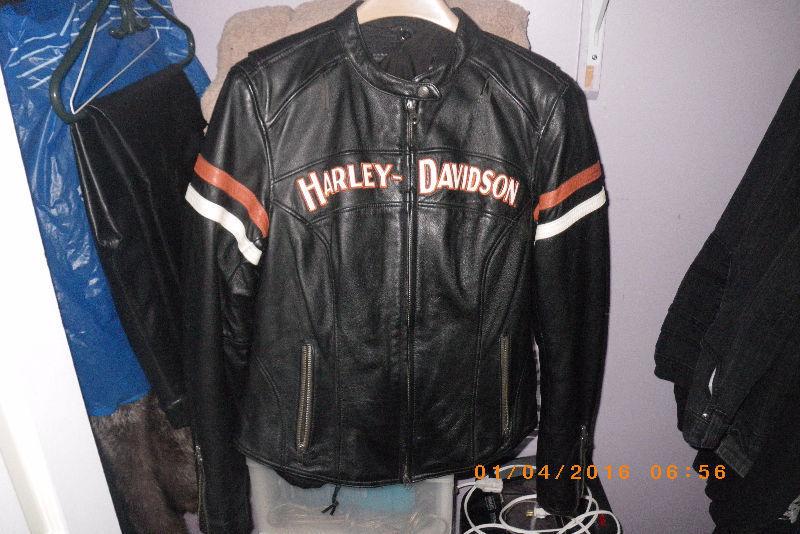 HARLEY DAVIDSON MANTEAU DE CUIR LARGE ORIGINAL