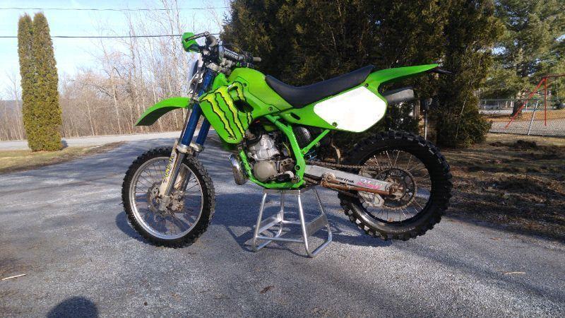 Restored and street legal KDX 250 two stroke