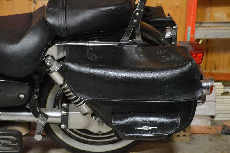 MOTORCYCLE LEATHER HARDBAGS