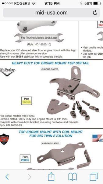 Heavy duty top engine mount softail