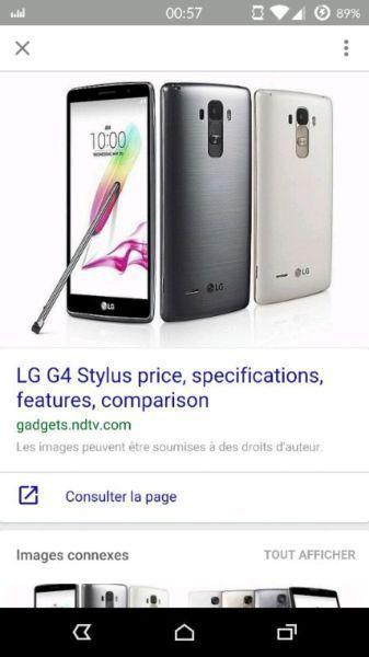 Lg g4 stylo contre scooter