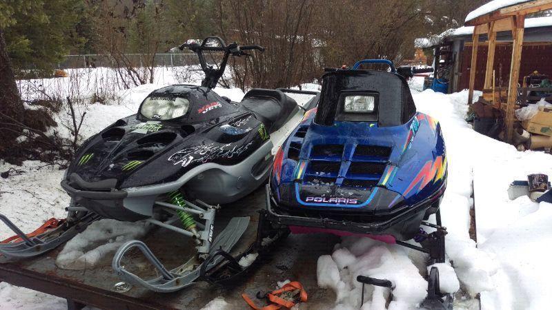 2 sleds, dune buggy for trade