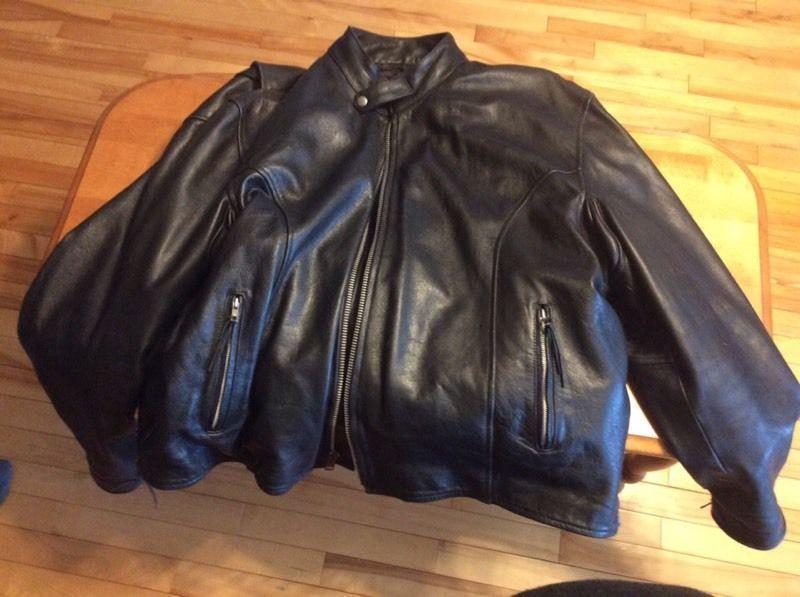 Leather bike jacket