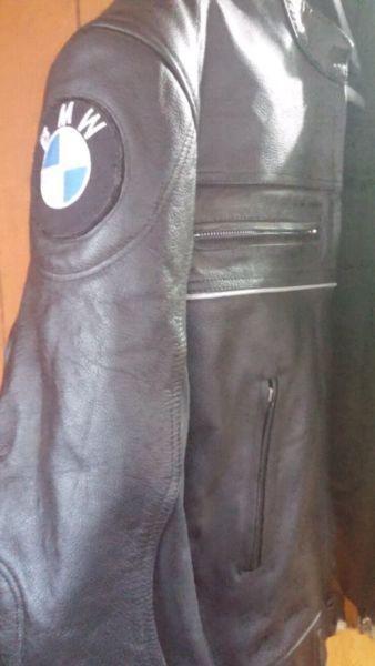 Leather motorcycle BMW jacket 150$ size large