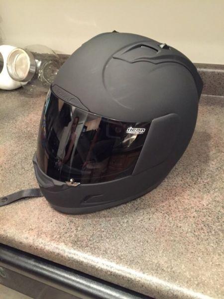Black icon helmet