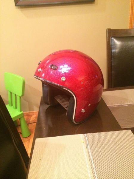 Retro metal flake helmet