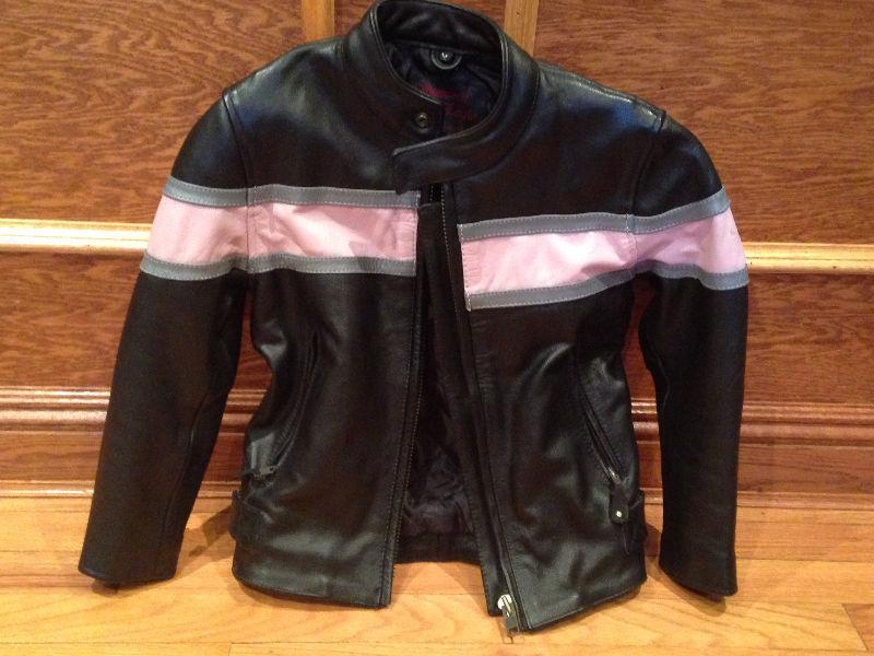 Leather jacket for child