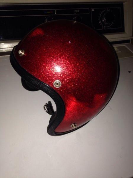 Old school motorcycle helmet