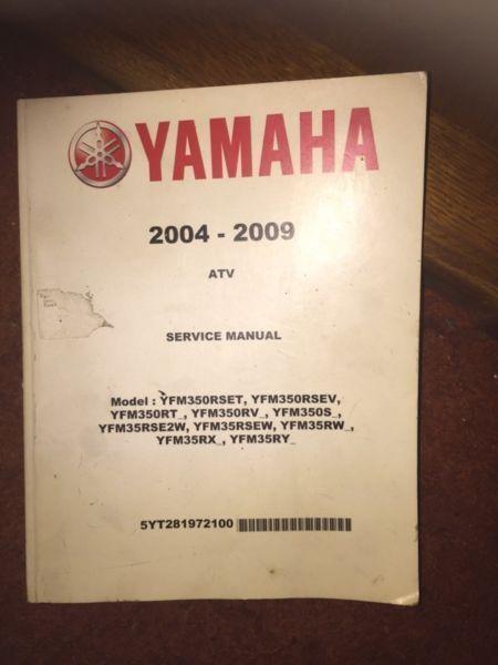 Yamaha raptor service manual