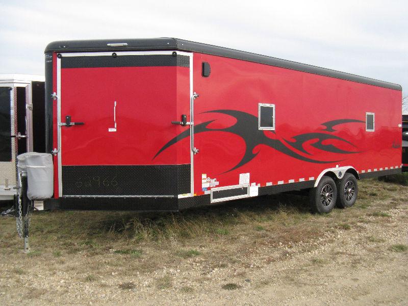 SUPER SALE - Mirage 8.5X28 ATV / Sled Trailer in Victory Red