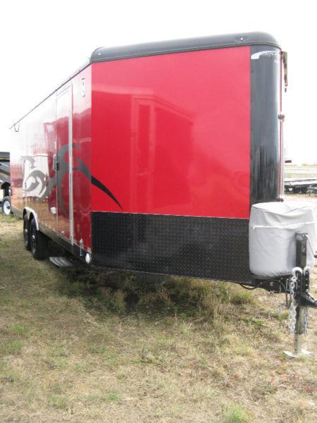 SUPER SALE - Mirage 8.5X28 ATV / Sled Trailer in Victory Red