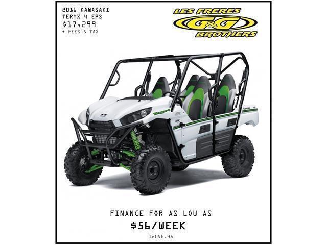 0% FINANCING AND 3 YEAR WARRANTY ON 2016 TERYX 4 MODELS