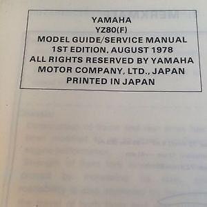 1979 Yamaha YZ80F Model Guide / Service Manual