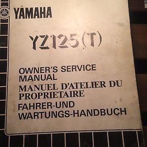 1986 Yamaha YZ125T Wners Service Manual