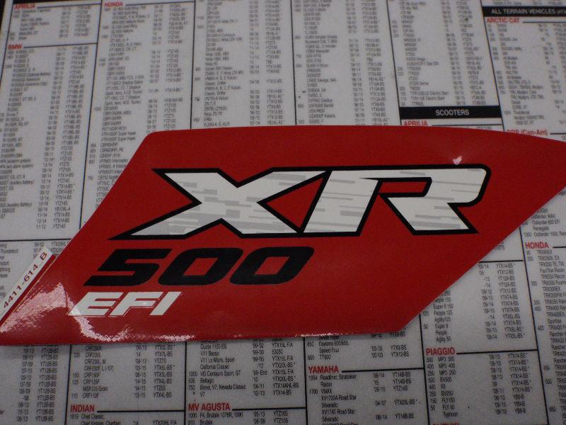 4411-614 - ARCTIC CAT RH XR 500 EFI DECAL - IN COLOUR RED