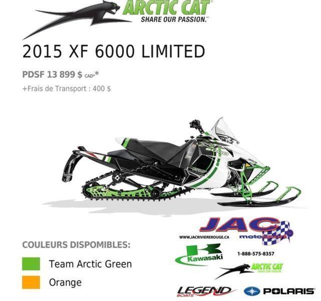 2015 Arctic Cat XF 6000 Sno Pro (137) Limited ES 30.18$*/sem **D