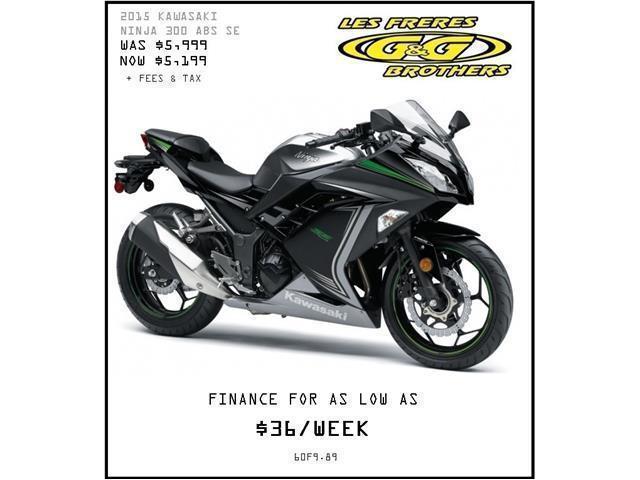 NEW 2015 KAWASAKI NINJA 300 ABS SE $5199